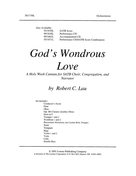 God's Wondrous Love - Orch