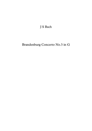 Book cover for Bach: Brandenburg Concerto No.3 in G (BWV 1048) Mvt.1 - clarinet choir