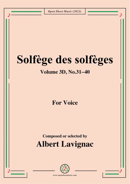 Lavignac-Solfege des solfeges,Volum 3D No.31-40,for Voice image number null