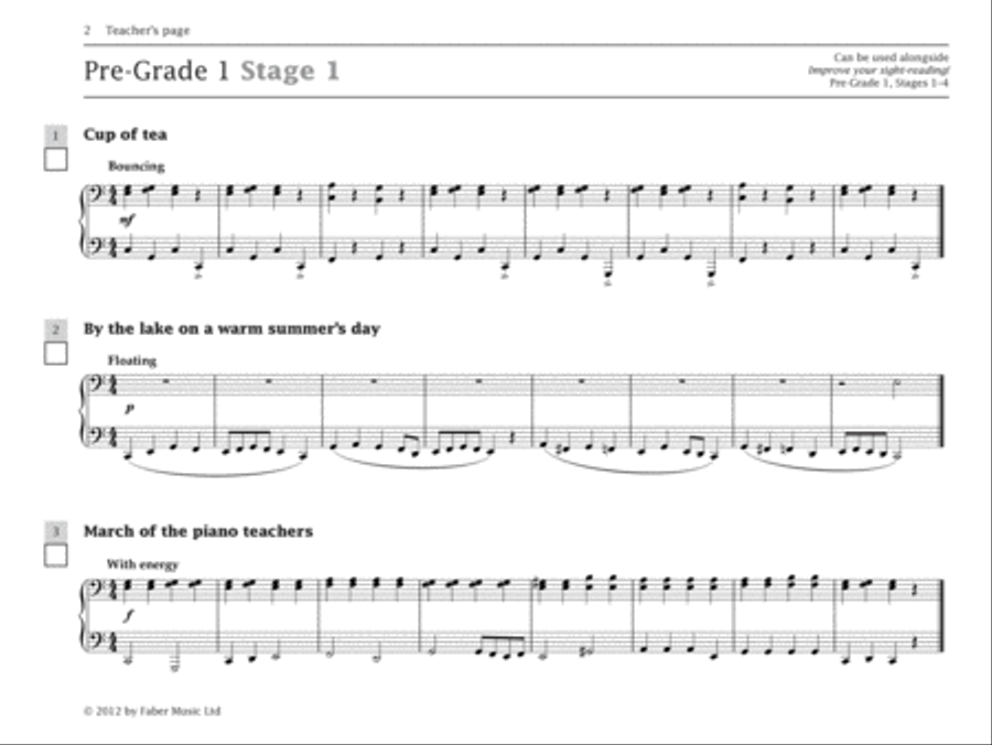 Improve Your Sight-reading! Piano Duet, Grade 0-1 Piano Method scores gallery preview page 2