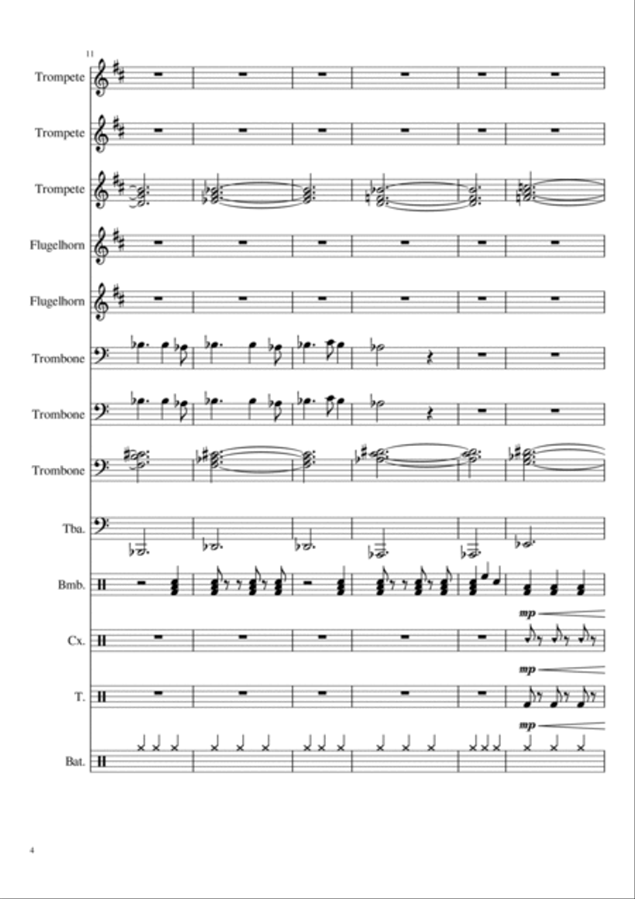 Those Eyes - Arrangement By Nielyton Carlos Marching Band scores gallery preview page 4