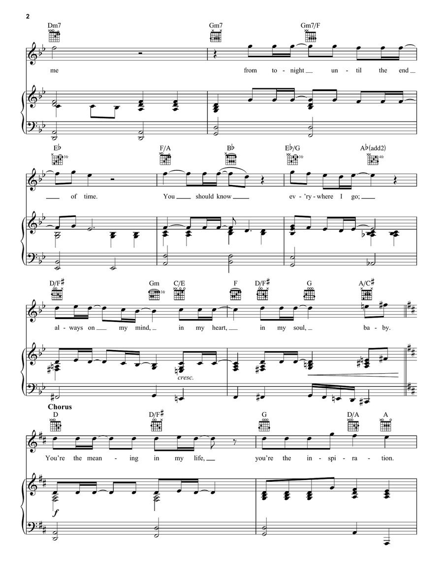 You're The Inspiration You're The Inspiration Acoustic Guitar scores gallery preview page 2