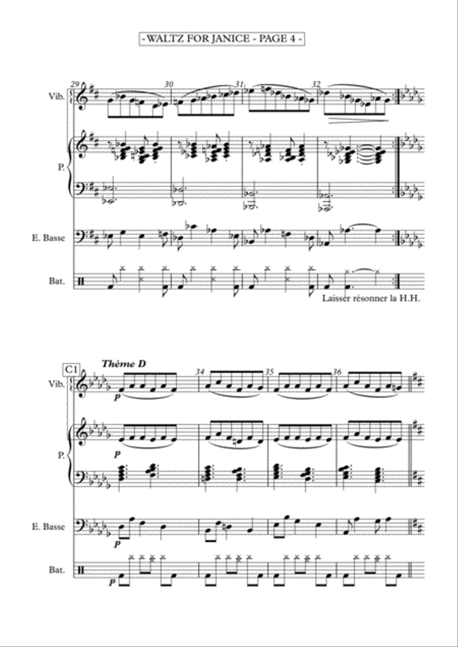 WALTZ FOR JANICE Jazz Ensemble scores gallery preview page 4