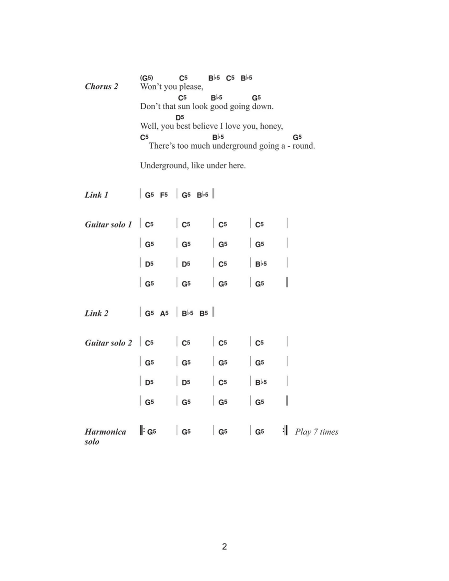 Milk Cow Blues Electric Guitar scores gallery preview page 2