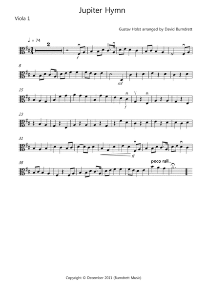 Jupiter Hymn for Viola Quartet image number null