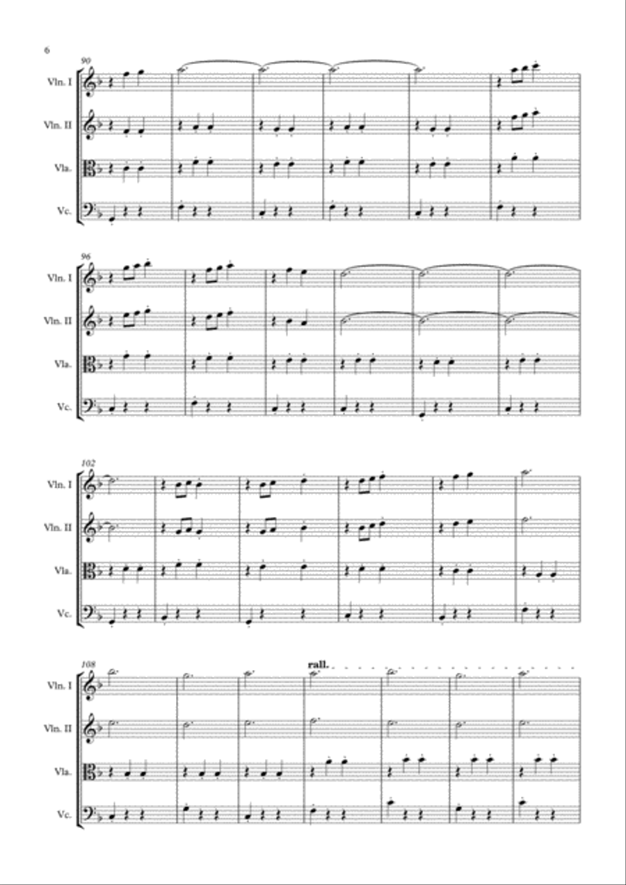 THE TRAM for String Quartet 'The Complete Journey' String Quartet scores gallery preview page 6