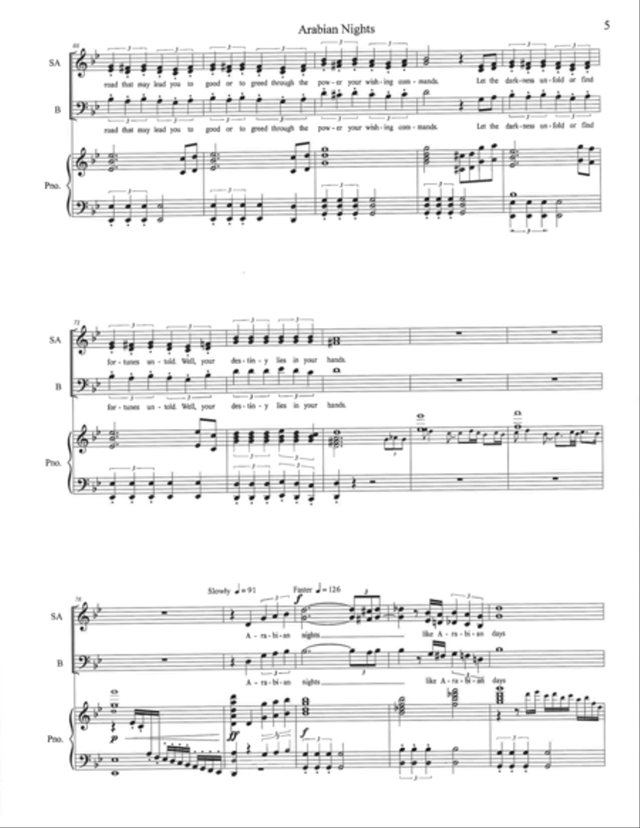 Arabian Nights 3-Part scores gallery preview page 5