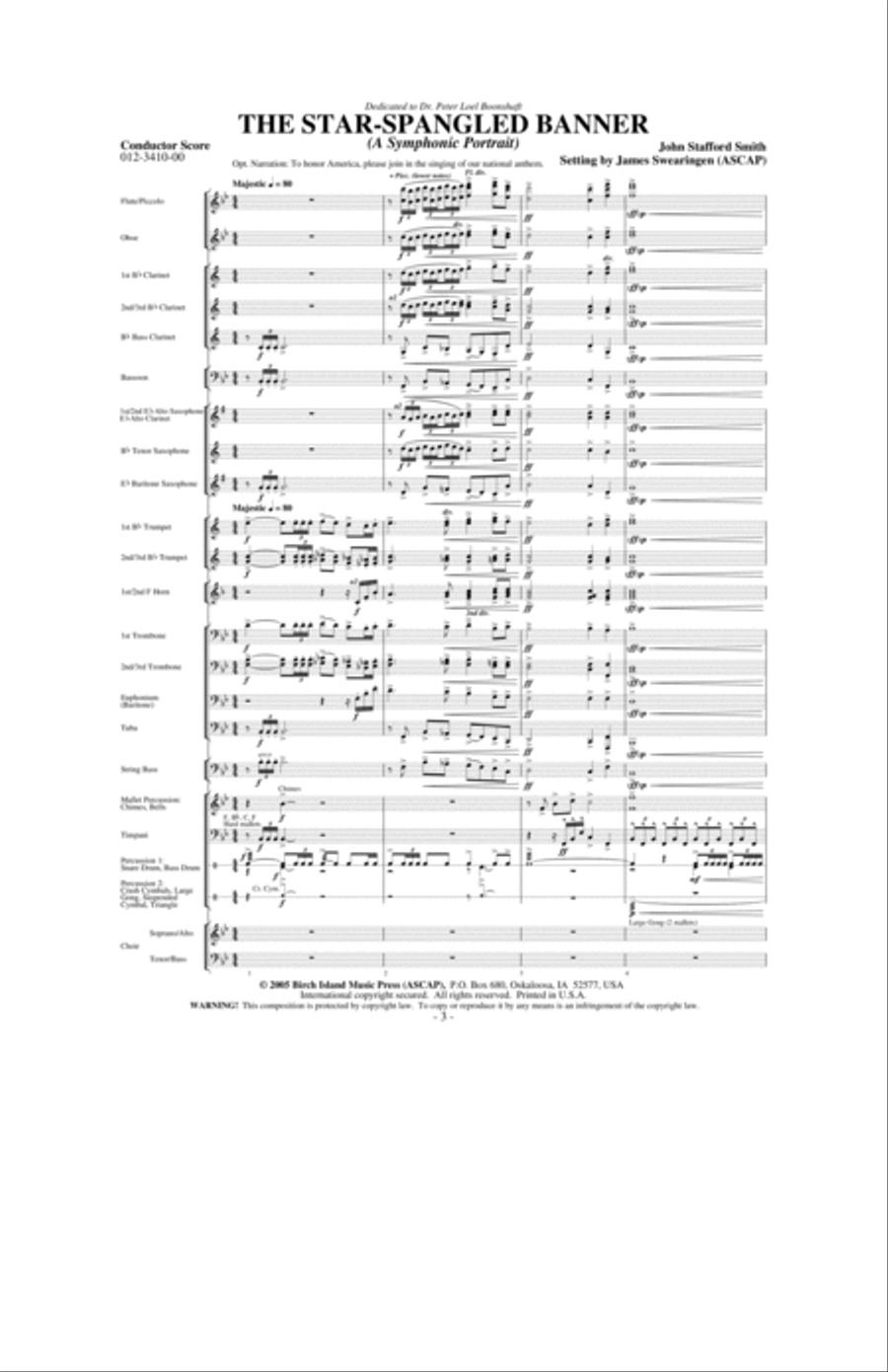 The Star Spangled Banner The Star Spangled Banner Concert Band scores gallery preview page 2