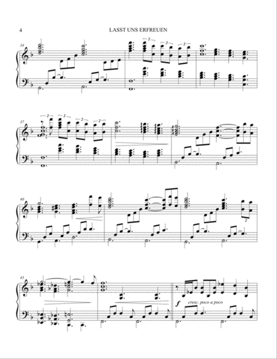 Now All The Vault Of Heaven Resounds - Piano Solo by Eric Carlson Piano Solo scores gallery preview page 4