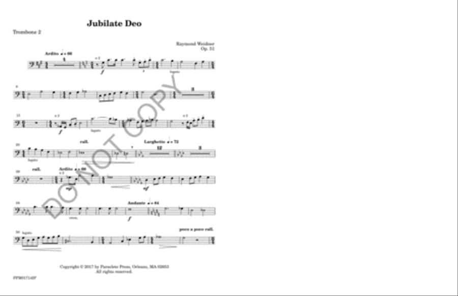 Jubilate Deo Jubilate Deo Trombone scores gallery preview page 12