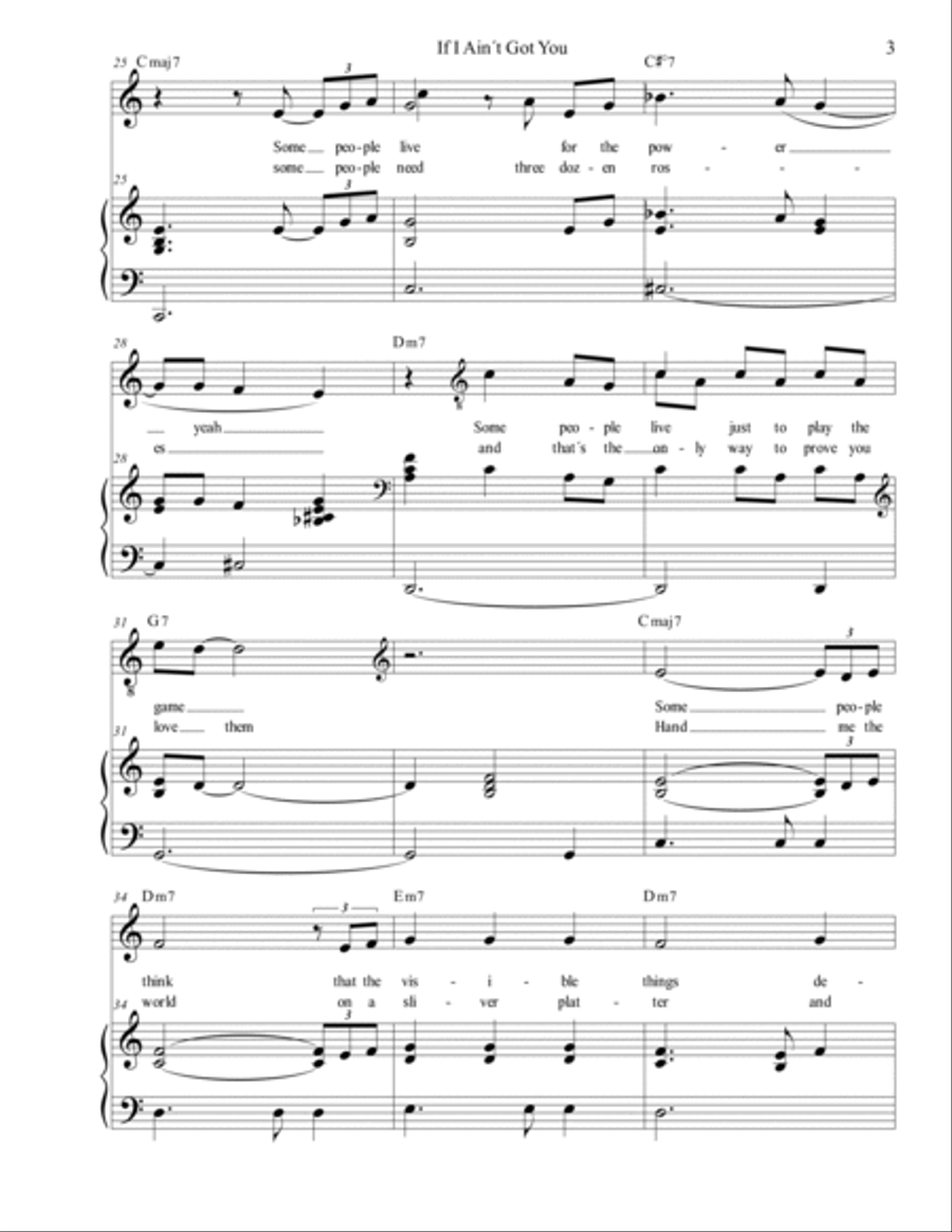 If I Ain't Got You If I Ain't Got You Voice scores gallery preview page 3