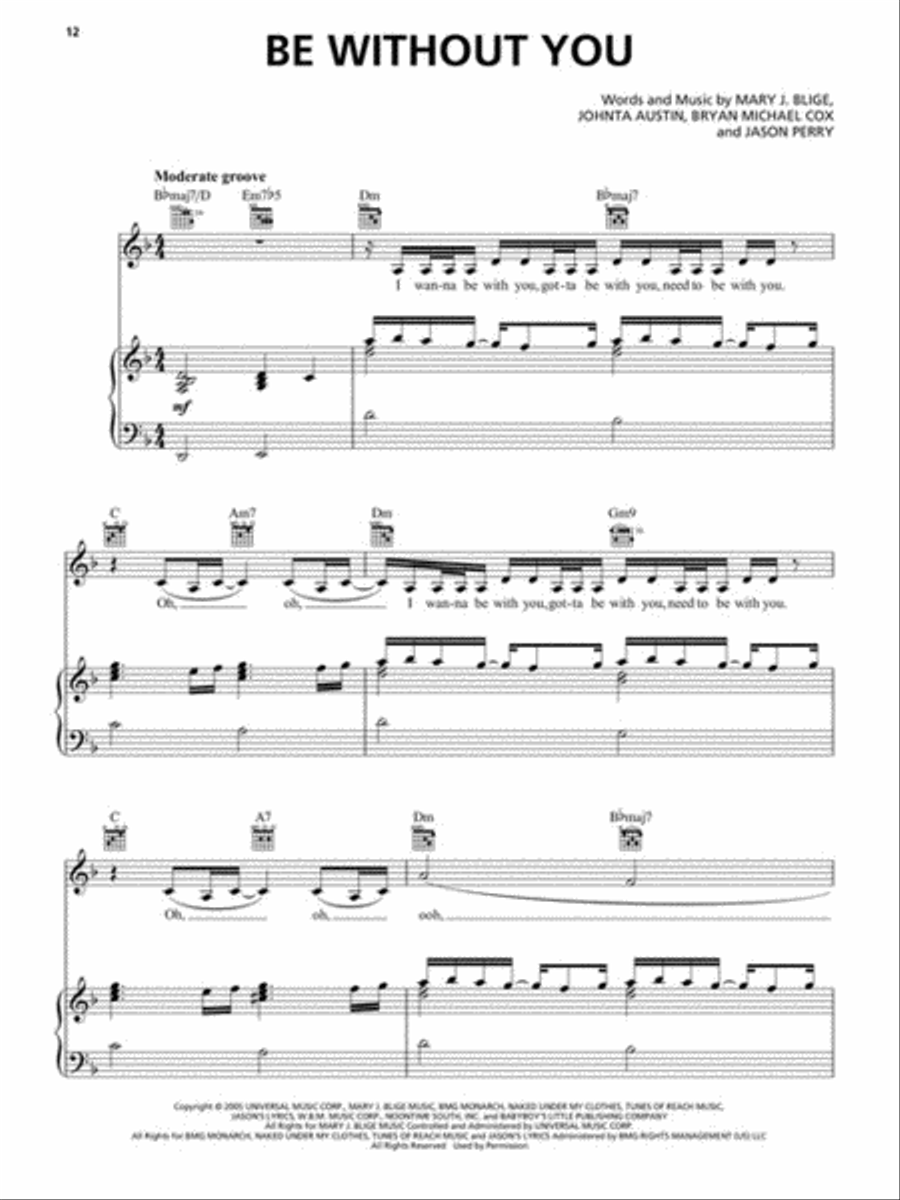 Contemporary R&B Hits Piano, Vocal, Guitar scores gallery preview page 4