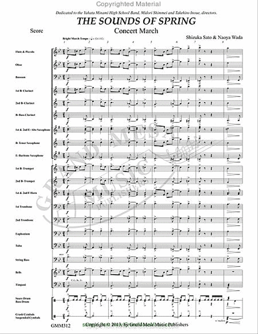 The Sounds of Spring The Sounds of Spring Concert Band scores gallery preview page 2