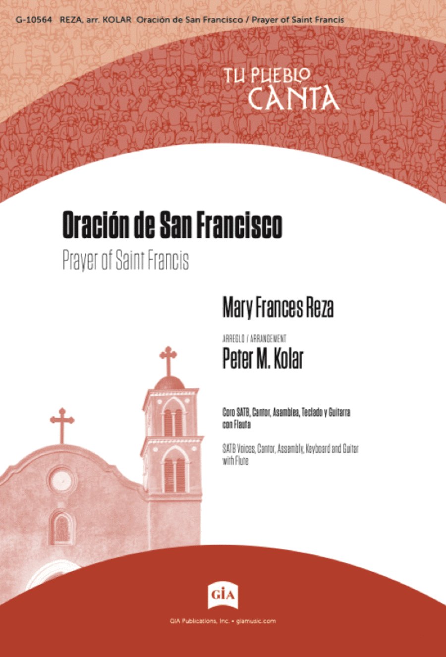 Oración de San Francisco / Prayer of Saint Francis 4-Part scores gallery preview page 1