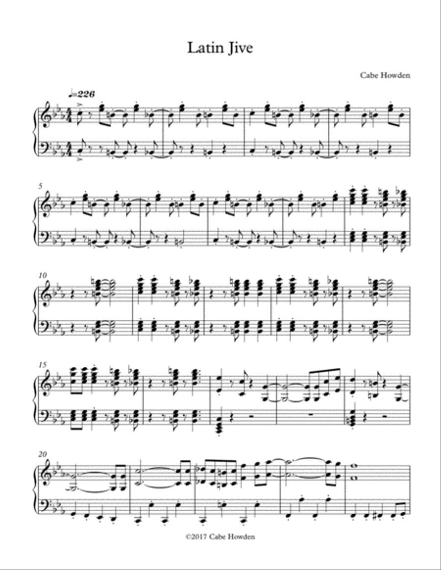 Latin Jive Latin Jive Piano Solo scores gallery preview page 1