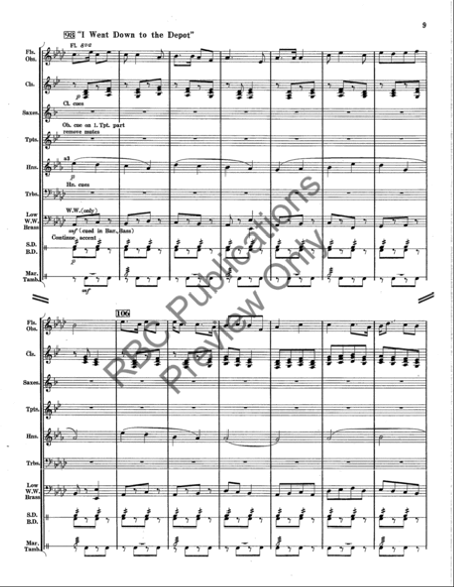Riding The Rails (Score) Concert Band scores gallery preview page 10