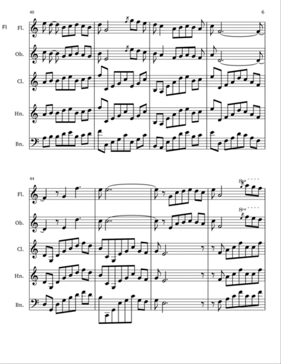The Homecoming The Homecoming Woodwind Quintet scores gallery preview page 6