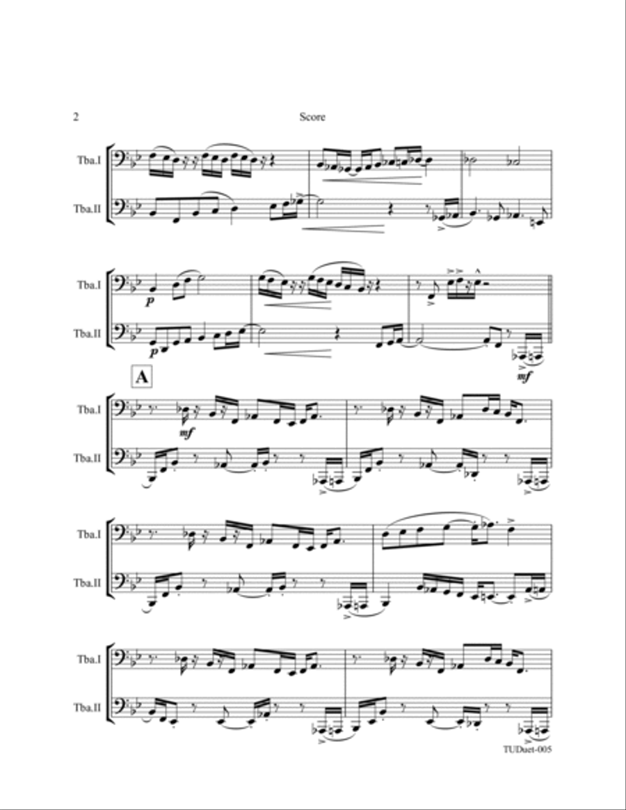 Tuba Funkadunk- tuba duet Brass Duet scores gallery preview page 2