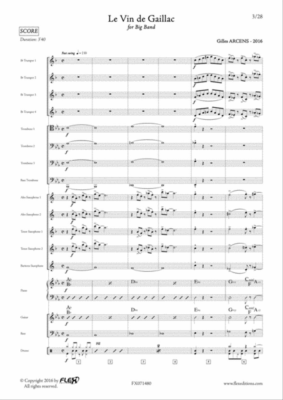 Le Vin de Gaillac Big Band scores gallery preview page 3