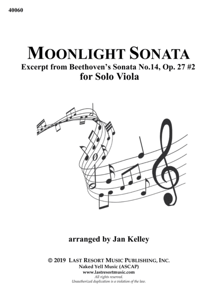 Moonlight Sonata - for Solo Viola