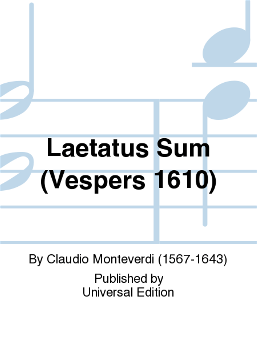 Laetatus Sum (Vespers 1610) School and Community scores gallery preview page 1