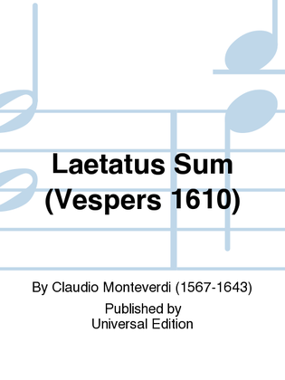 Laetatus Sum (Vespers 1610)
