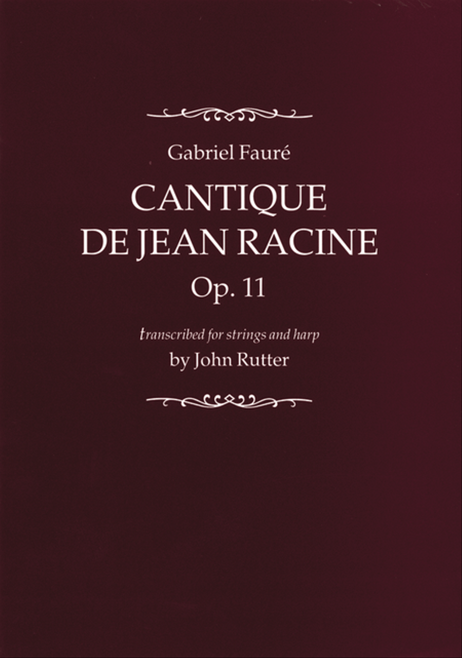 Book cover for Cantique de Jean Racine