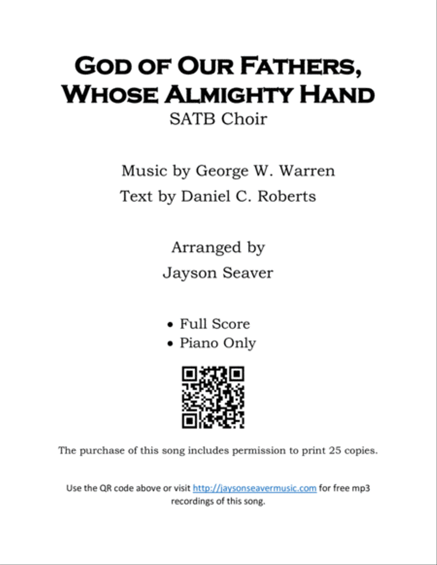God of Our Fathers God of Our Fathers 4-Part scores gallery preview page 1