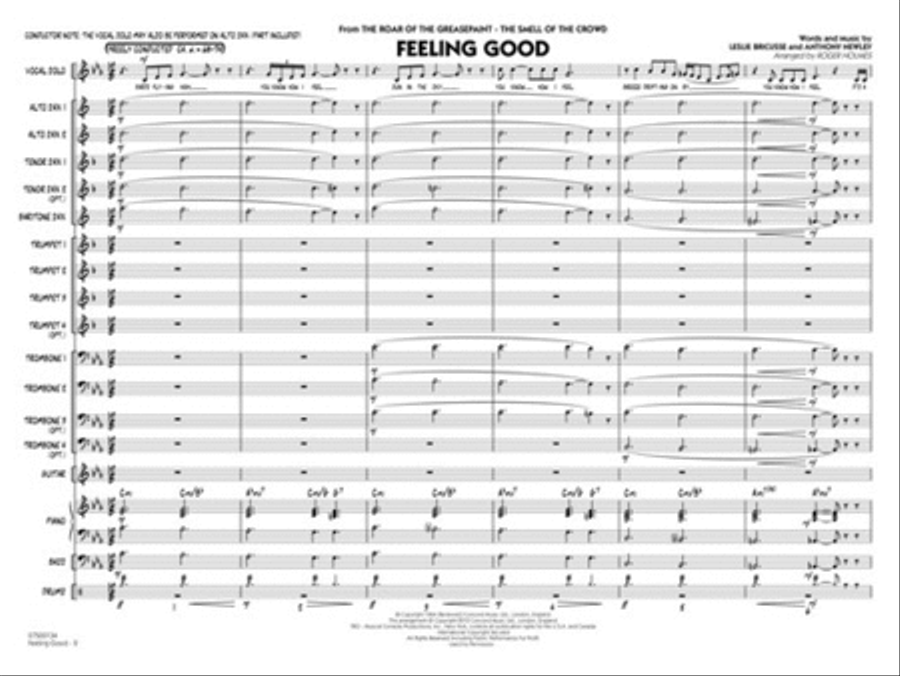 Feeling Good (Key: Cmi) Jazz Ensemble scores gallery preview page 3