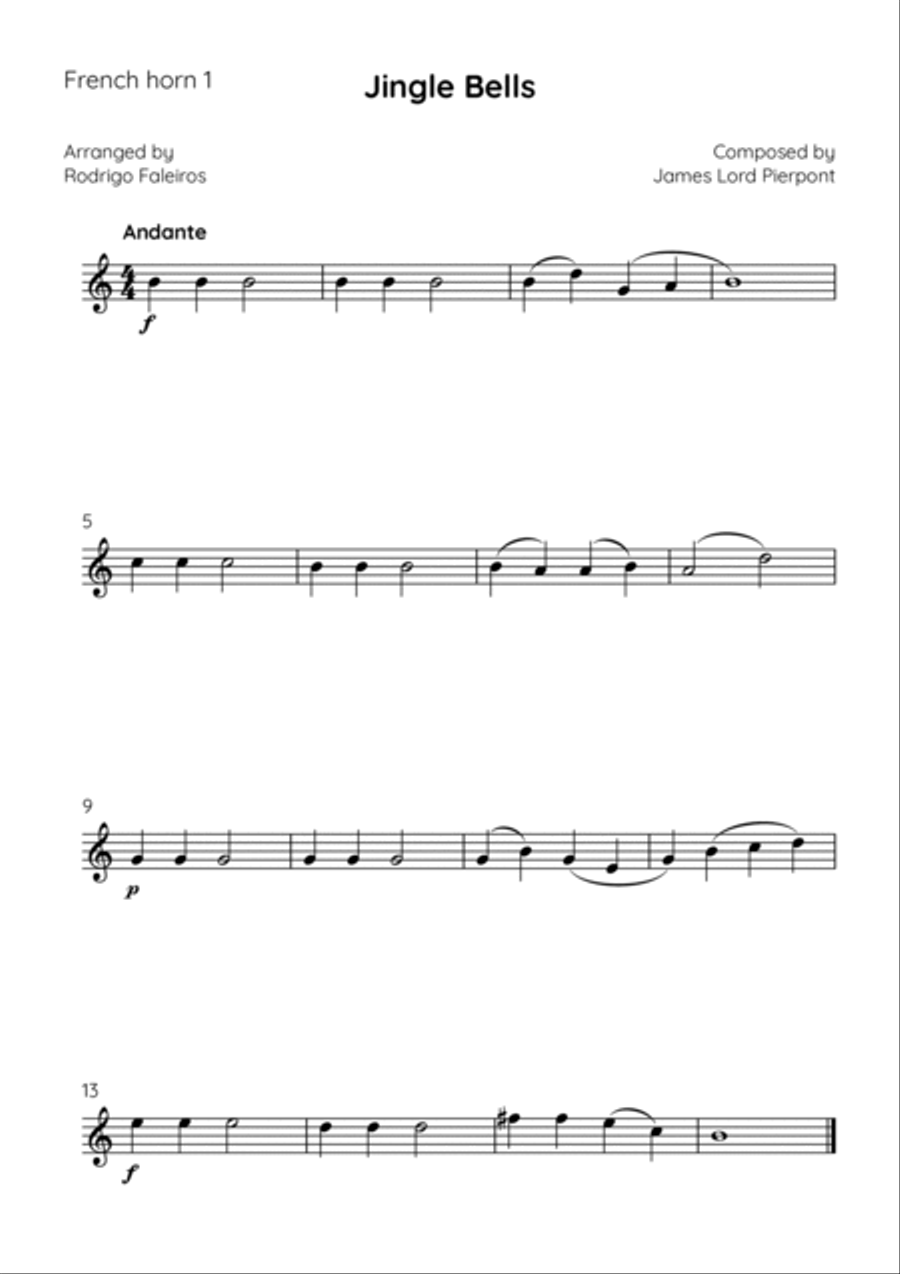 Jingle Bells Brass Duet scores gallery preview page 2