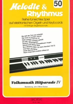 Book cover for Melodie & Rhythmus, Heft 50: Volksmusik Hitparade 4 -fur Leichtes Spiel Auf Keyboards M