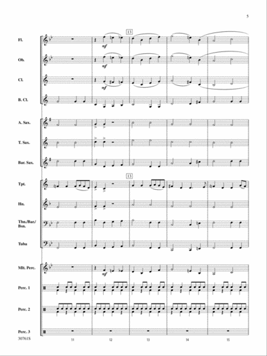 All I Want for Christmas Is My Two Front Teeth: Score Concert Band scores gallery preview page 5