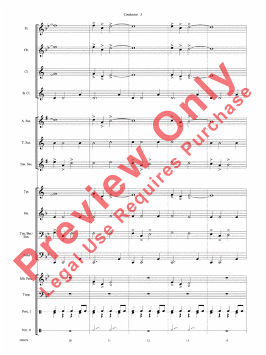 Fire Caves of Golgathon Concert Band scores gallery preview page 5