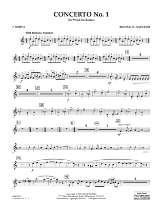 Concerto No. 1 (for Wind Orchestra) - F Horn 2