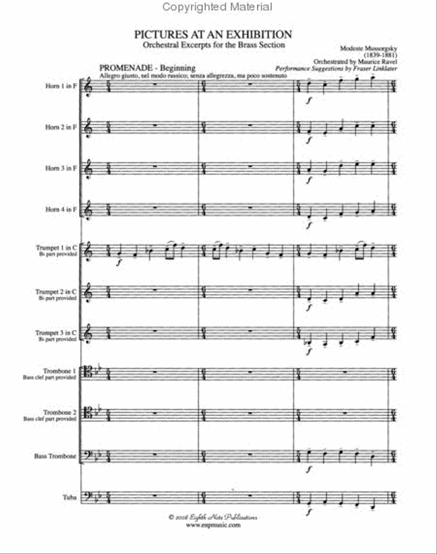 Pictures at an Exhibition Small Ensemble scores gallery preview page 2