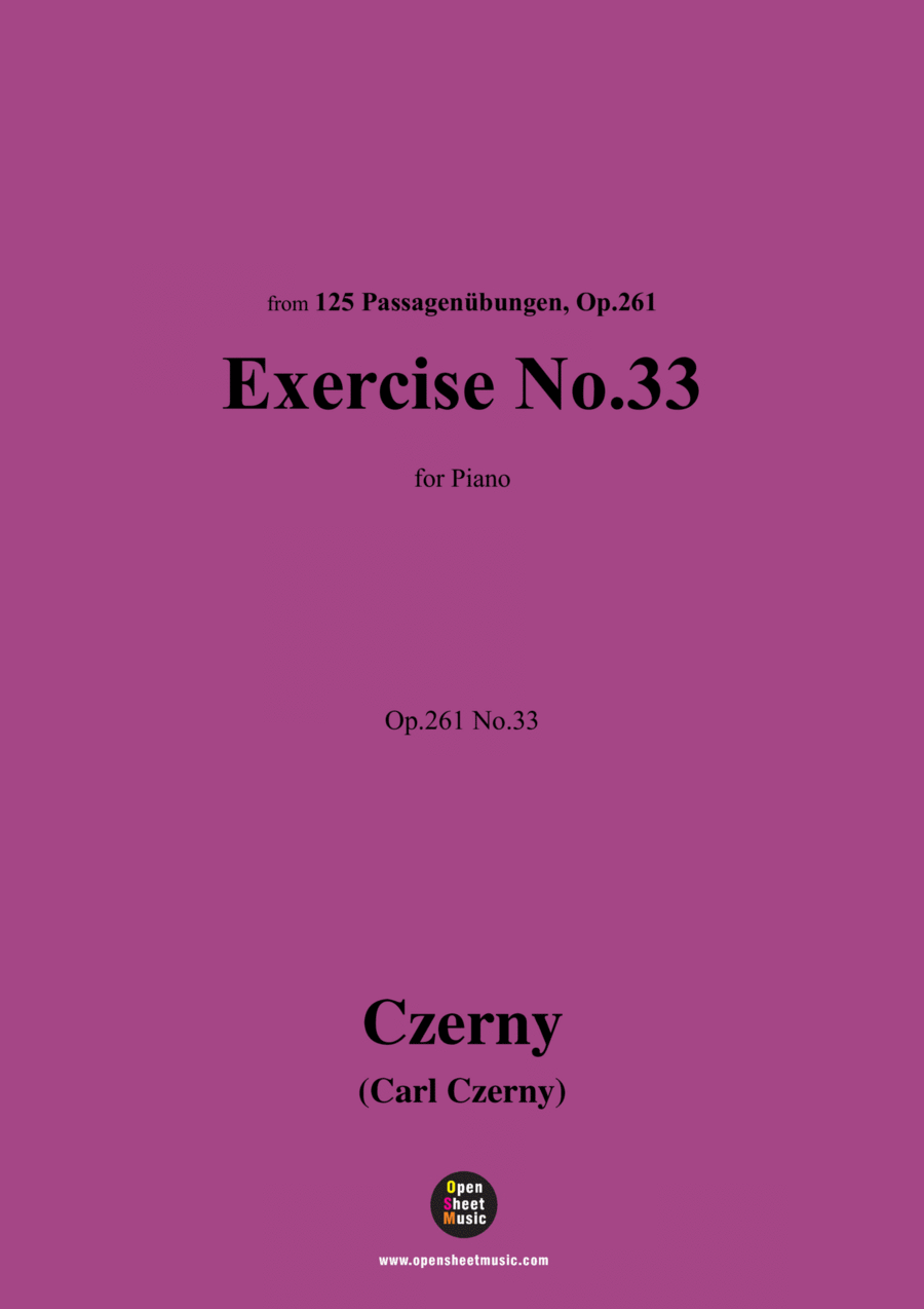 C. Czerny-Exercise No.33,Op.261 No.33 Piano Method scores gallery preview page 1