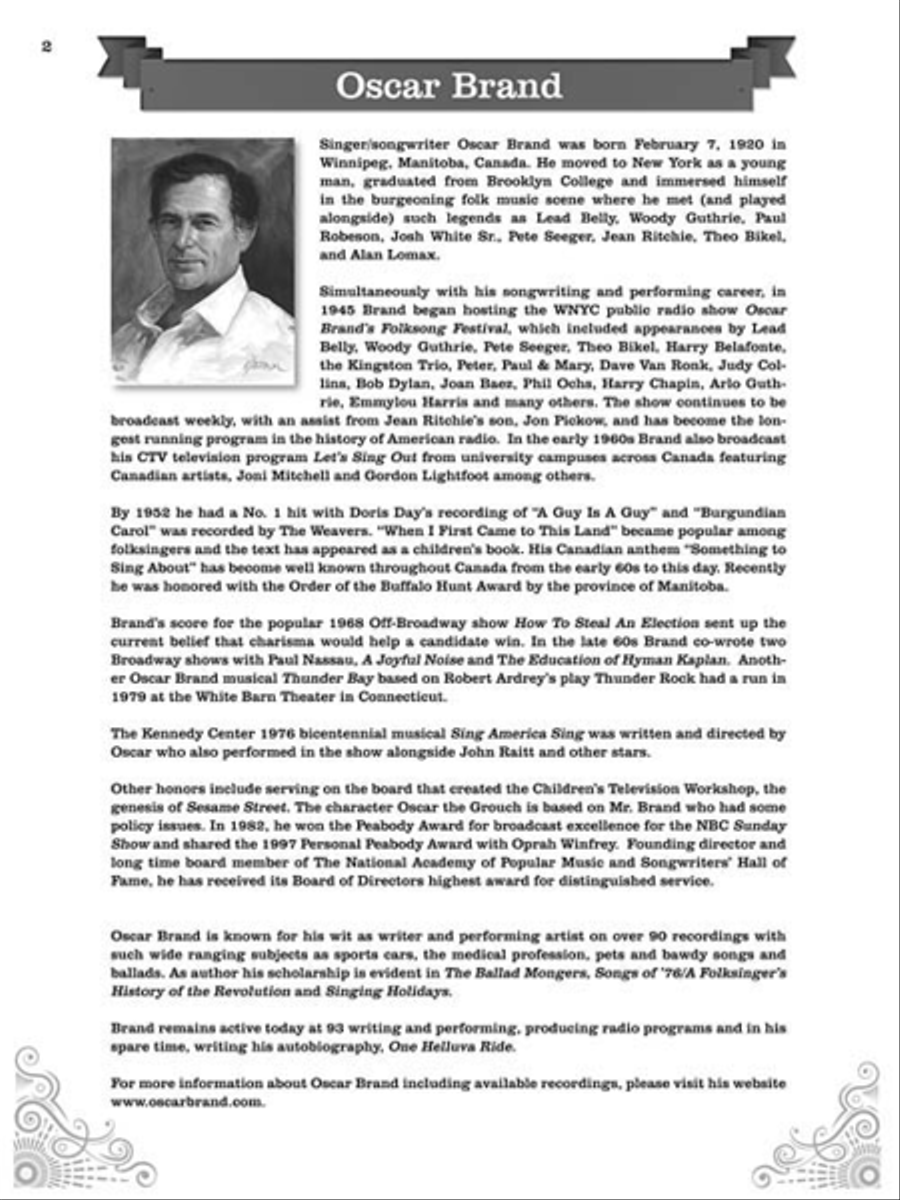 Something to Sing About According to Oscar Brand Piano, Vocal scores gallery preview page 4