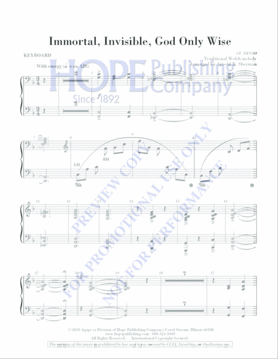 IMMORTAL INVIS-SHER-Director and Piano Score Handbell Choir scores gallery preview page 13