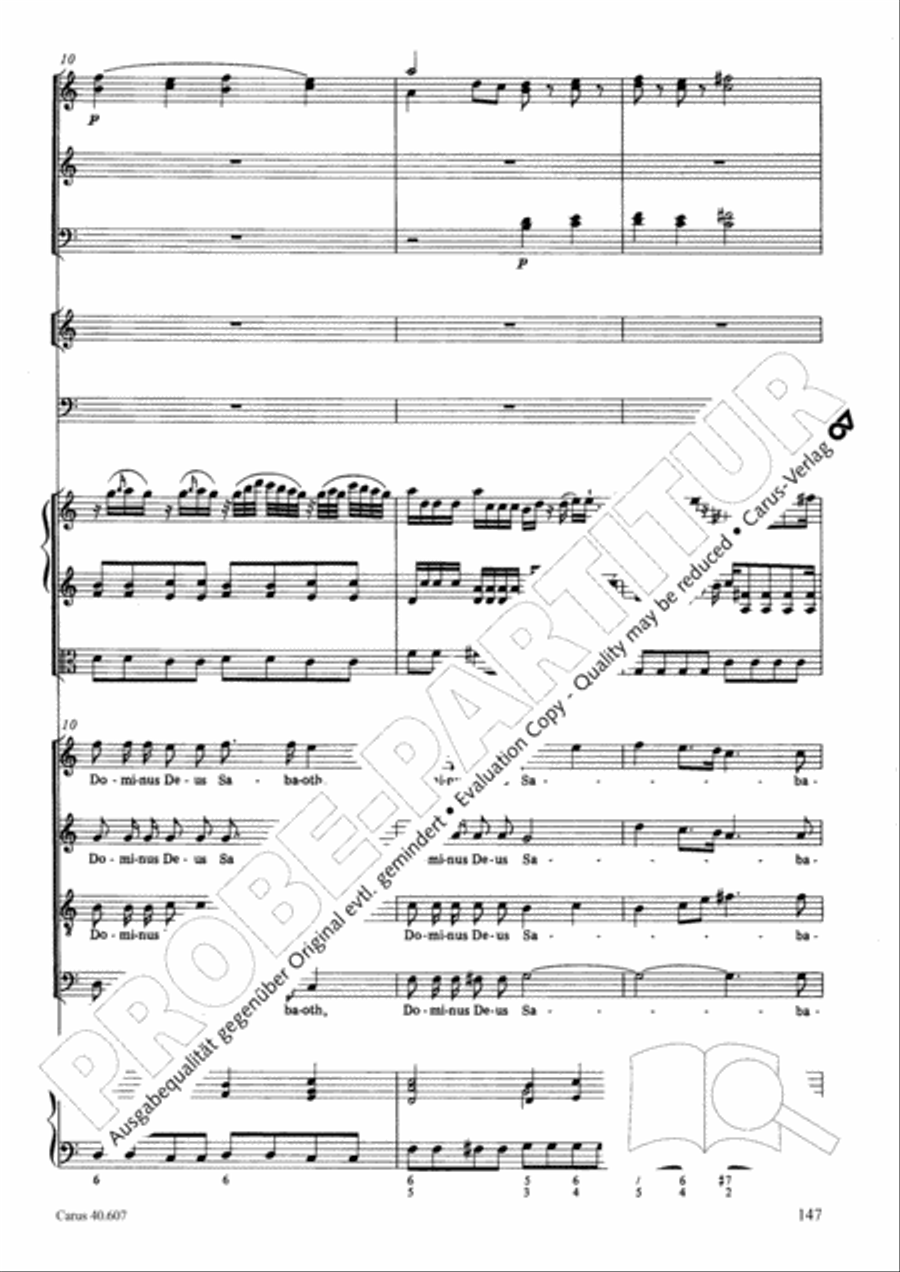 Mass in time of war (Missa in tempore belli) 4-Part scores gallery preview page 156