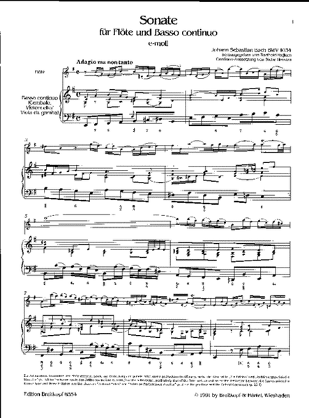 Sonata in E minor BWV 1034