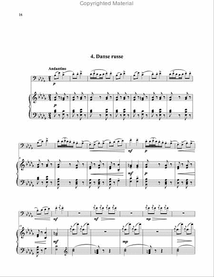 Four Pieces Op. 40 for Euphonium and Piano Euphonium scores gallery preview page 8