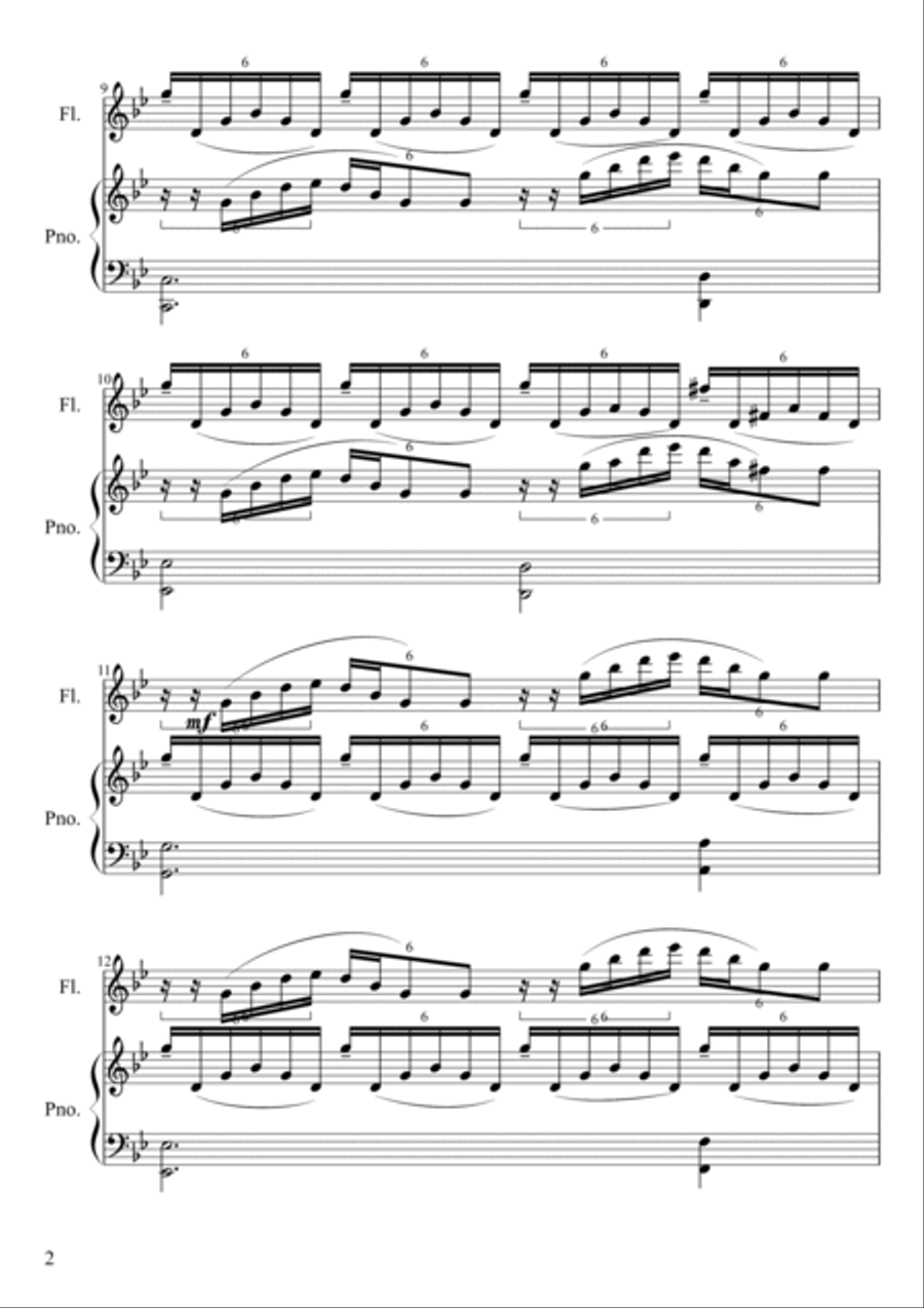 Fantasy - for Flute and Piano (2010) Flute Solo scores gallery preview page 3