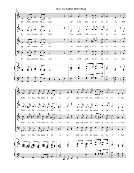Shall We Gather at the River (SATB) image number null