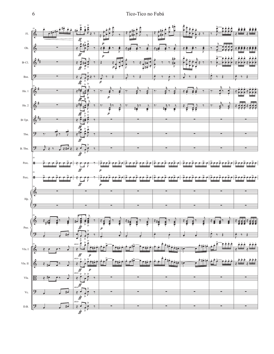 Tico-Tico no Fubá Full Orchestra scores gallery preview page 6