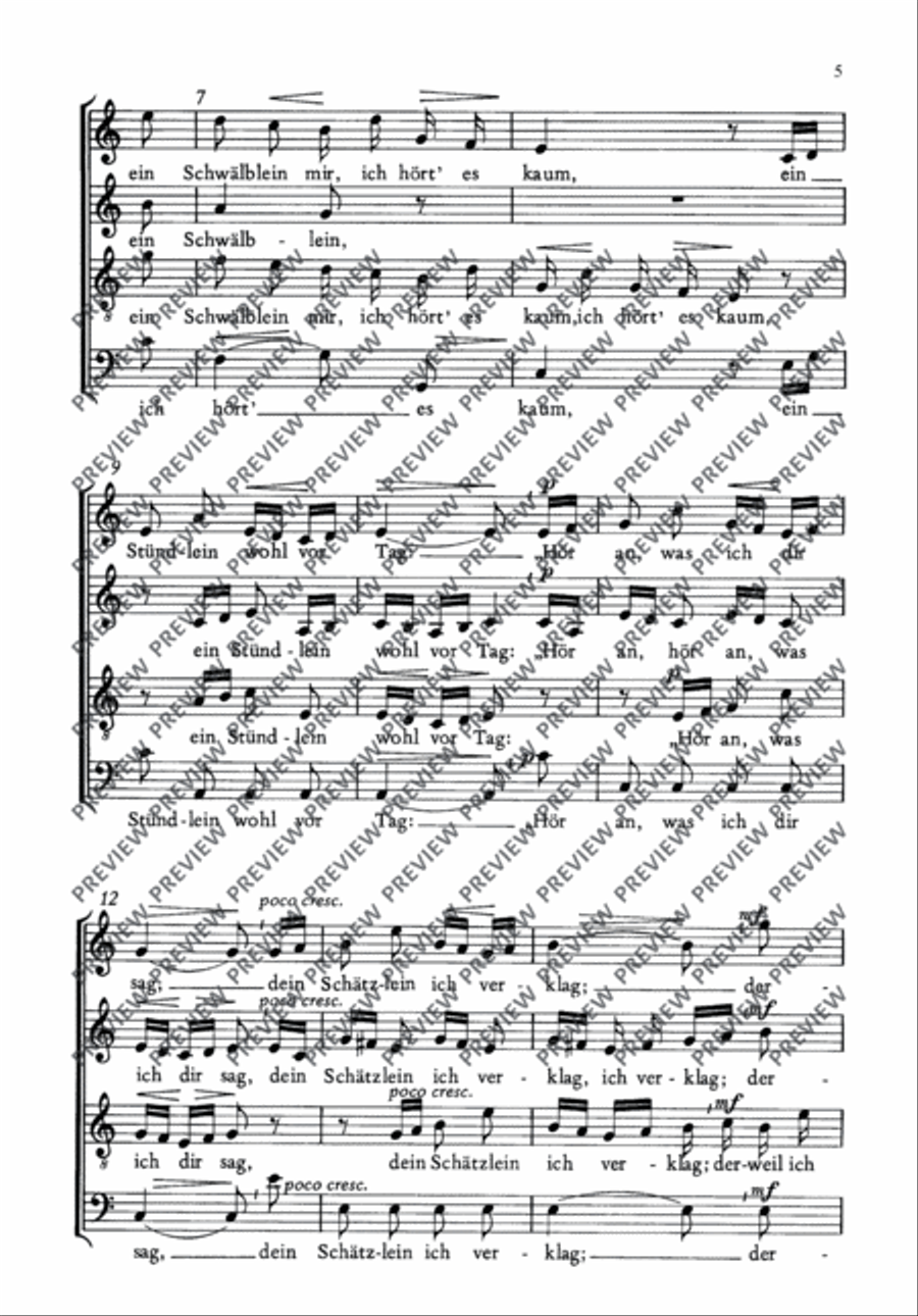 An hour before daybreak 4-Part scores gallery preview page 6