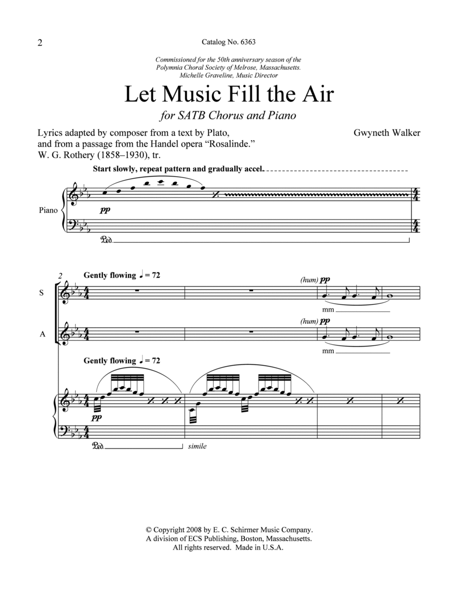 Let Music Fill the Air 4-Part scores gallery preview page 1
