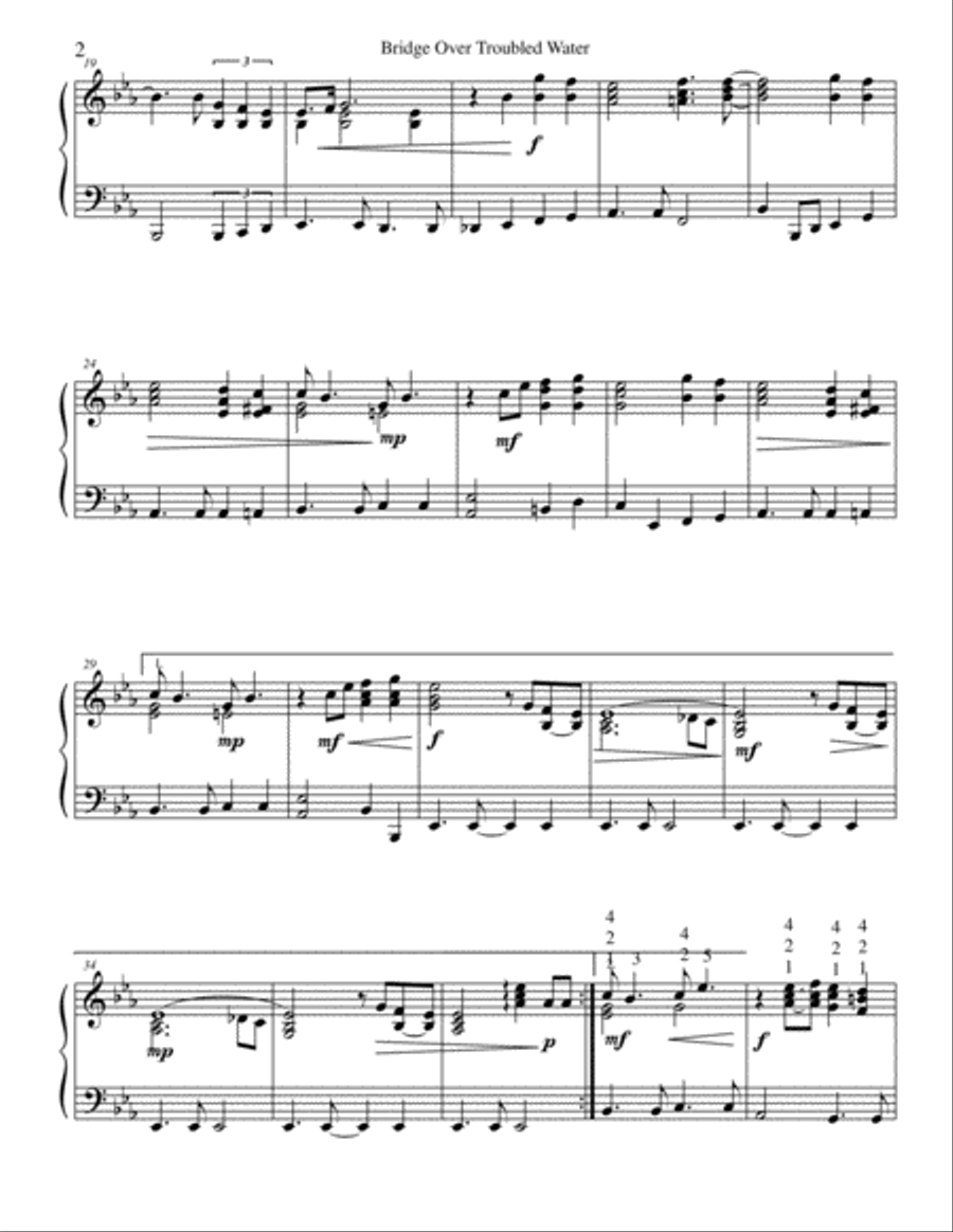 Bridge Over Troubled Water Small Ensemble scores gallery preview page 2
