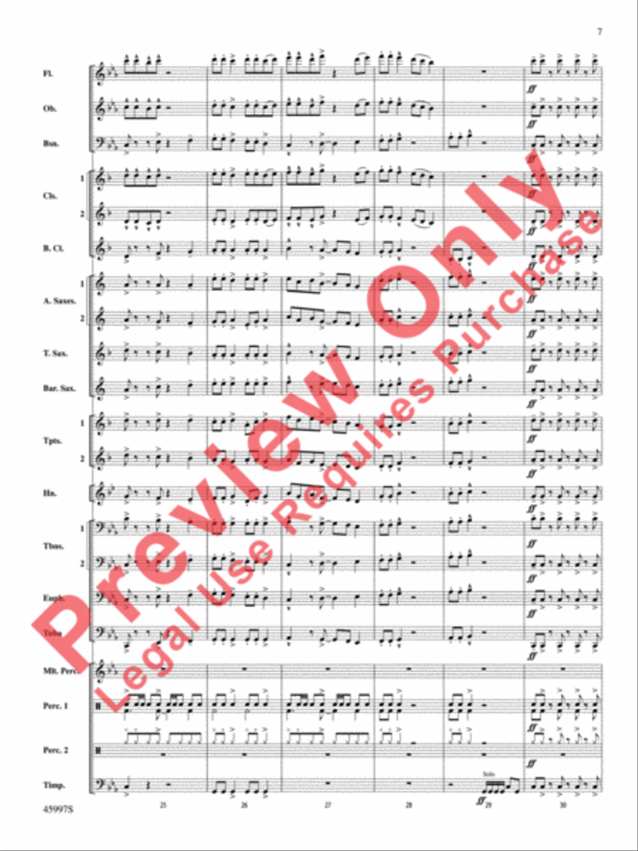 1st and Goal 1st and Goal Concert Band scores gallery preview page 8