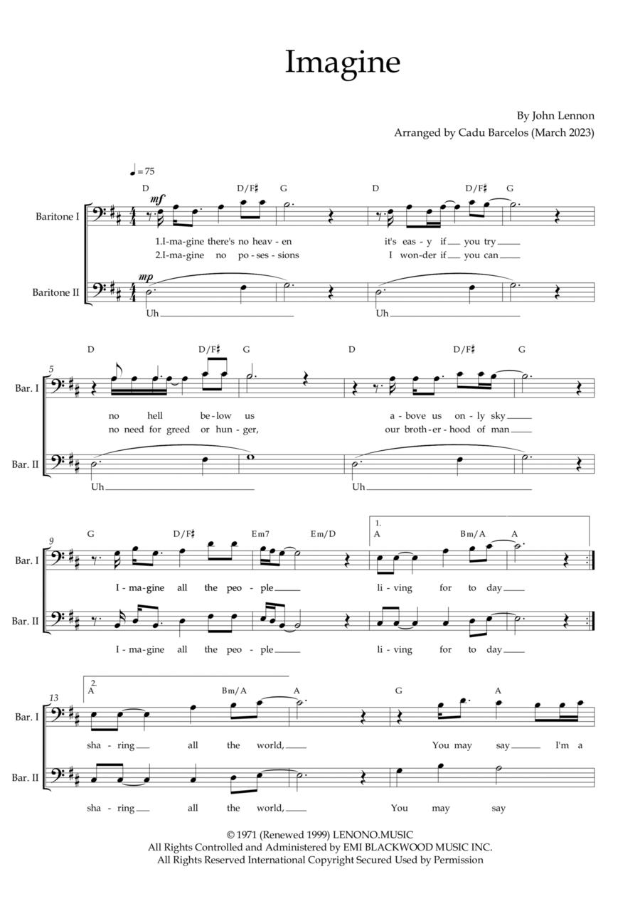 Imagine 2-Part scores gallery preview page 1