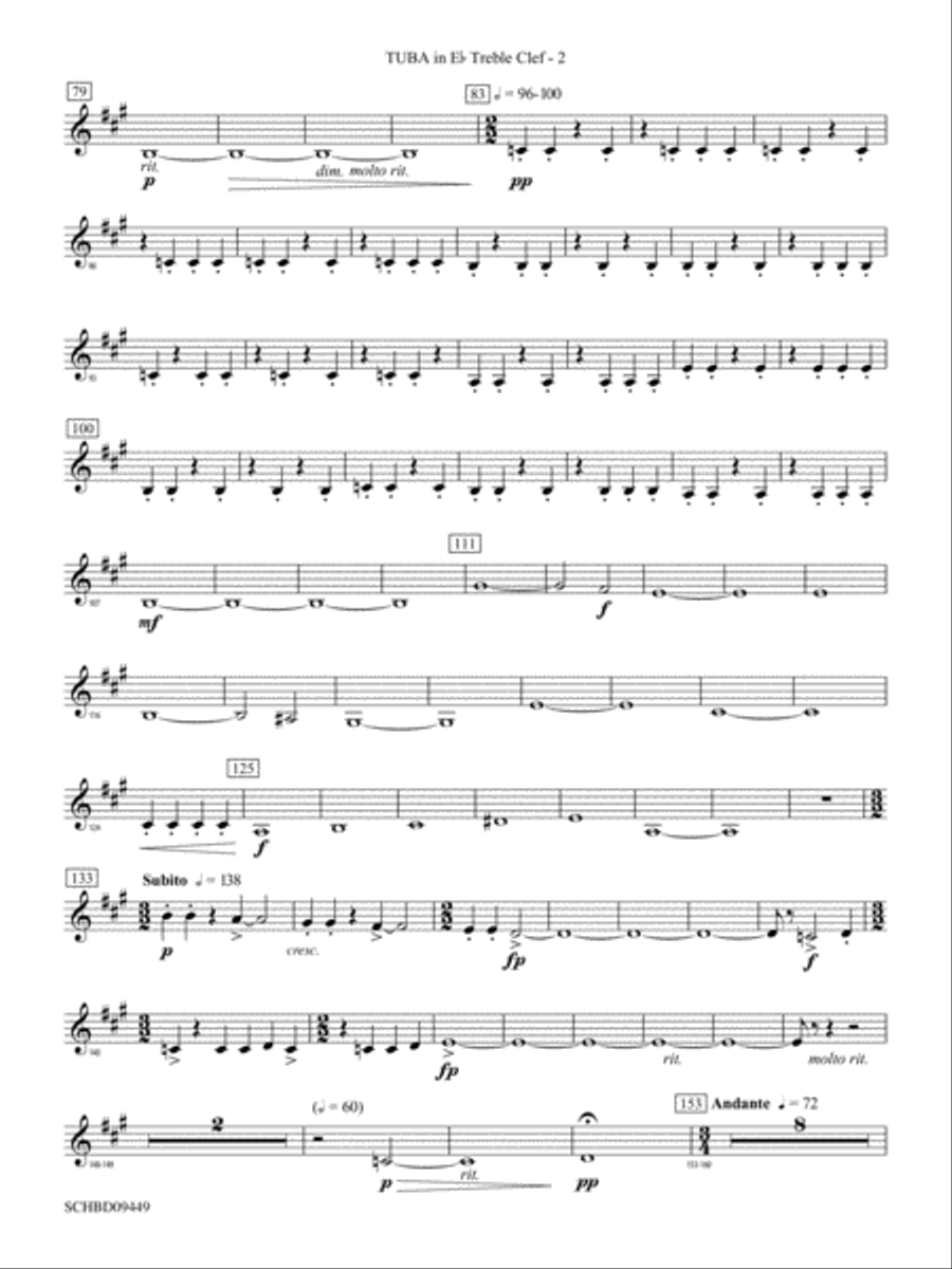 Psalm 46: (World Part) E-flat Tuba T.C. Concert Band scores gallery preview page 2